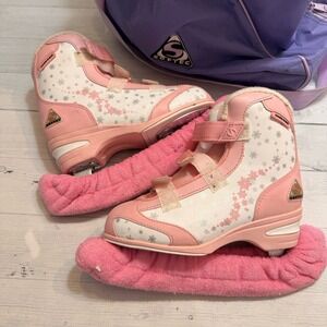 Jackson Softec Pink Girls Figure Ice Skates with bag and blade covers size 3